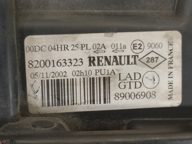 Recambio de faro izquierdo para renault laguna ii (bg0) authentique referencia OEM IAM 8200163323 89006908 89030471