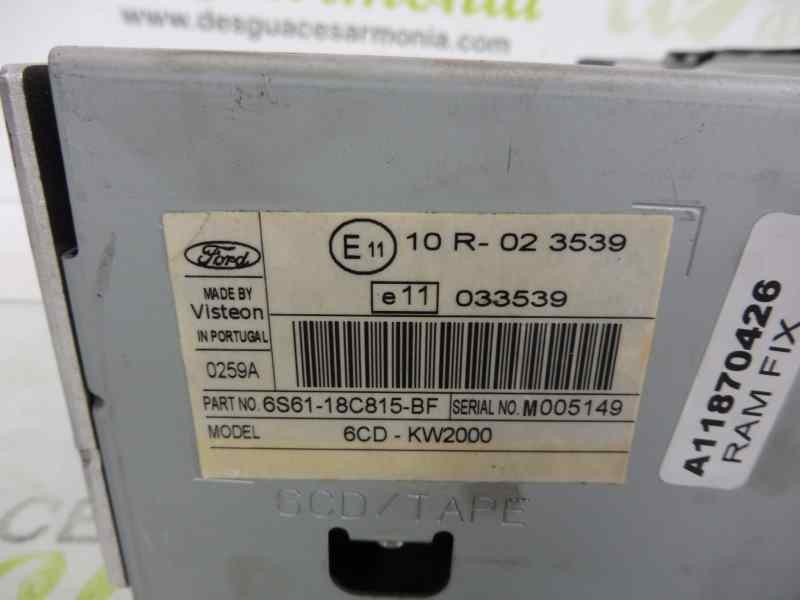 Recambio de sistema audio / radio cd para ford fiesta (cbk) st referencia OEM IAM 6S6118C815BF 6CD-KW2000 