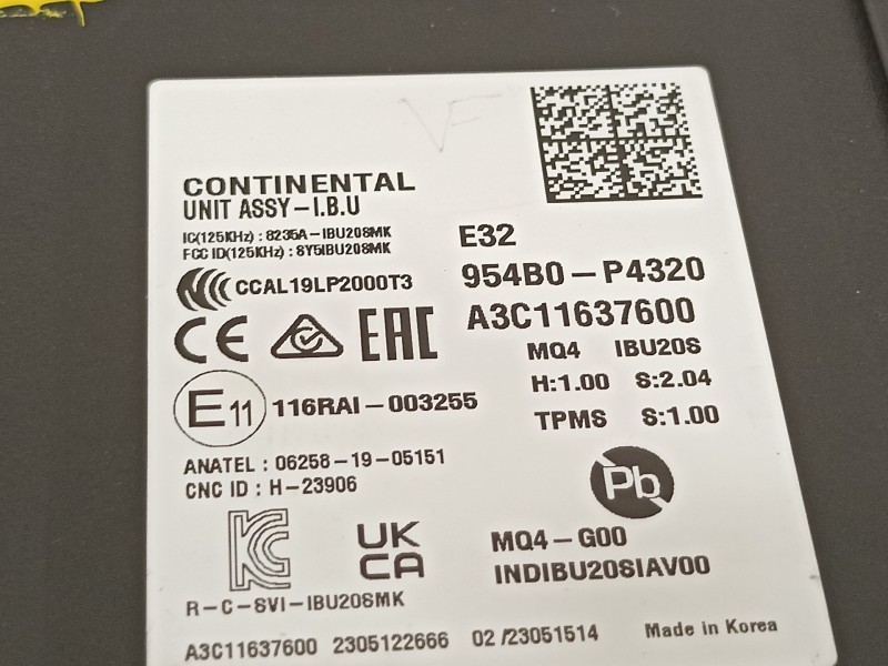 Recambio de modulo electronico para kia sorento hev 2023 1.6 tci-gdi referencia OEM IAM 954B0P4320  