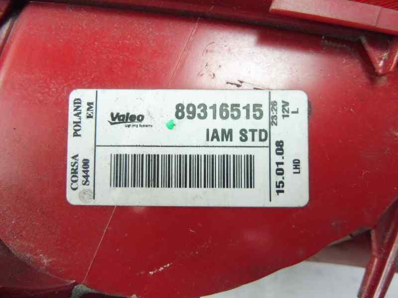 Recambio de piloto trasero izquierdo para opel corsa d limited edition referencia OEM IAM 89316515  