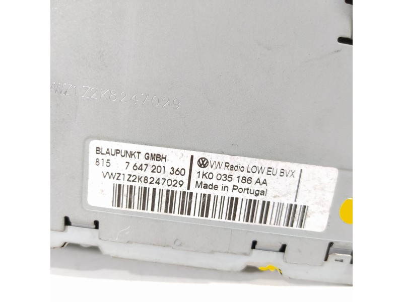 Recambio de sistema audio / radio cd para volkswagen passat berlina (3c2) edition plus referencia OEM IAM 1K0035186AA 7647201360