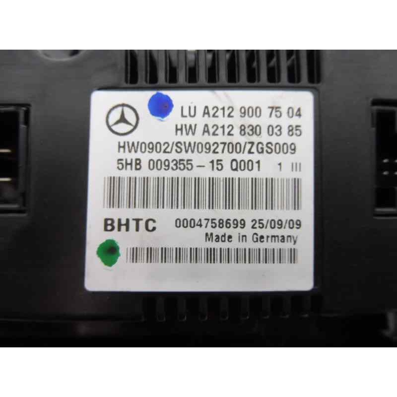 Recambio de mando climatizador para mercedes-benz clase clk (w207) coupe 350 cgi blueefficiency referencia OEM IAM A2129007504  