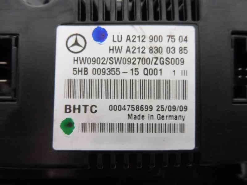 Recambio de mando climatizador para mercedes-benz clase clk (w207) coupe 350 cgi blueefficiency referencia OEM IAM A2129007504  