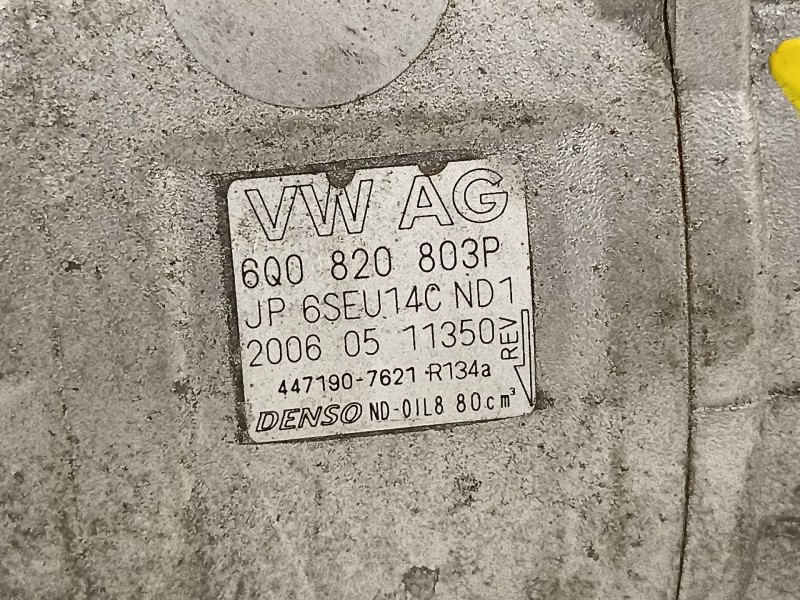 Recambio de compresor aire acondicionado para seat ibiza (6l1) formula racing (d) referencia OEM IAM 6Q0820803P  