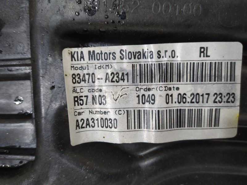 Recambio de elevalunas trasero izquierdo para kia cee´d concept referencia OEM IAM 83470A2341 83450A2010 