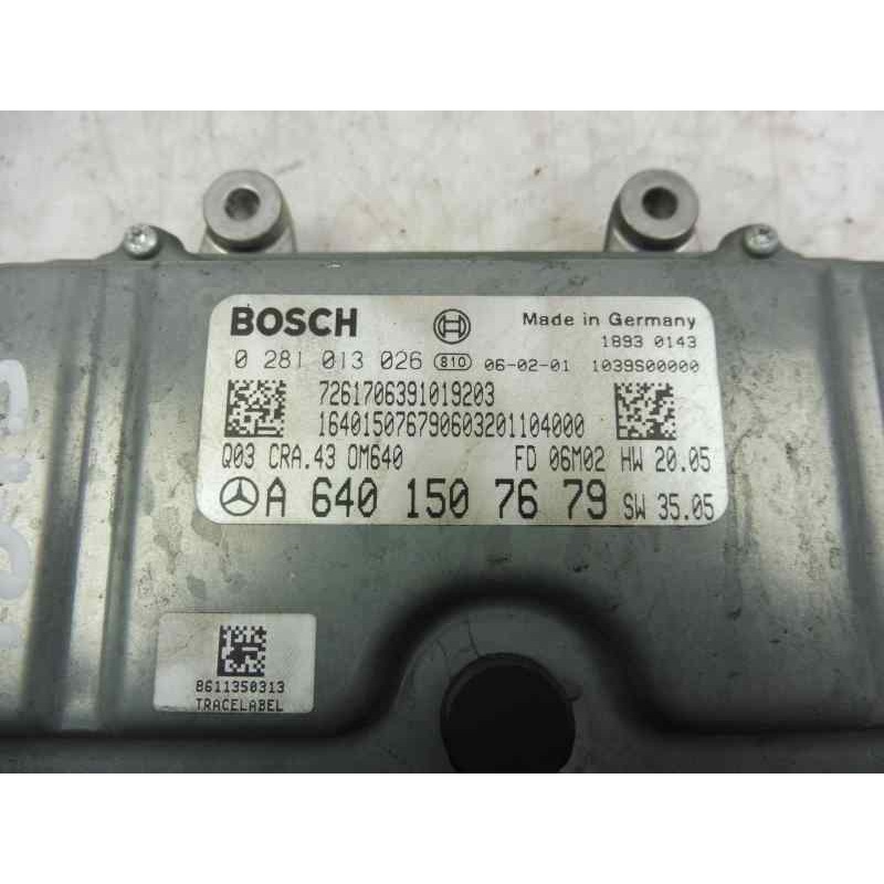 Recambio de centralita motor uce para mercedes-benz clase b (w245) 180 cdi (245.207) referencia OEM IAM A6401507679 0281013026 