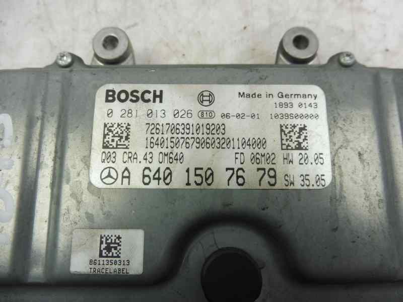Recambio de centralita motor uce para mercedes-benz clase b (w245) 180 cdi (245.207) referencia OEM IAM A6401507679 0281013026 
