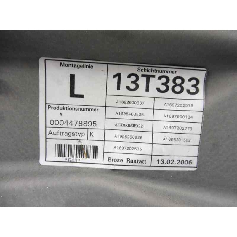 Recambio de elevalunas delantero izquierdo para mercedes-benz clase b (w245) 180 cdi (245.207) referencia OEM IAM A1697202779  