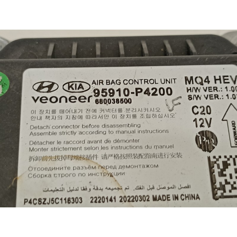 Recambio de kit airbag para kia sorento hev 2023 1.6 tci-gdi referencia OEM IAM 80100P2100 95910P4200 