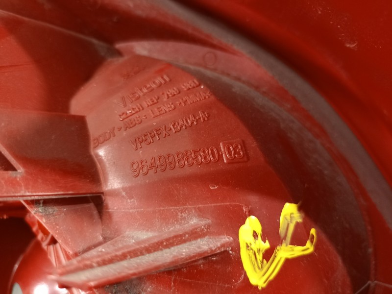 Recambio de piloto trasero derecho para peugeot 207 referencia OEM IAM 9649986580  