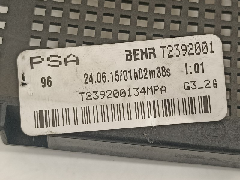 Recambio de resistencia calefaccion para citroën ds5 style referencia OEM IAM T2392001  