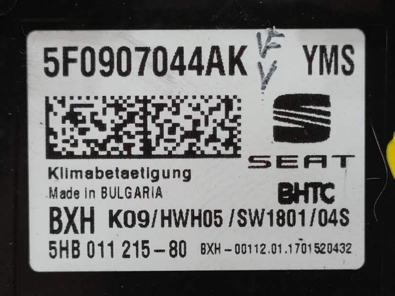 Recambio de mando climatizador para seat leon (5f1) style referencia OEM IAM 5F0907044AK  