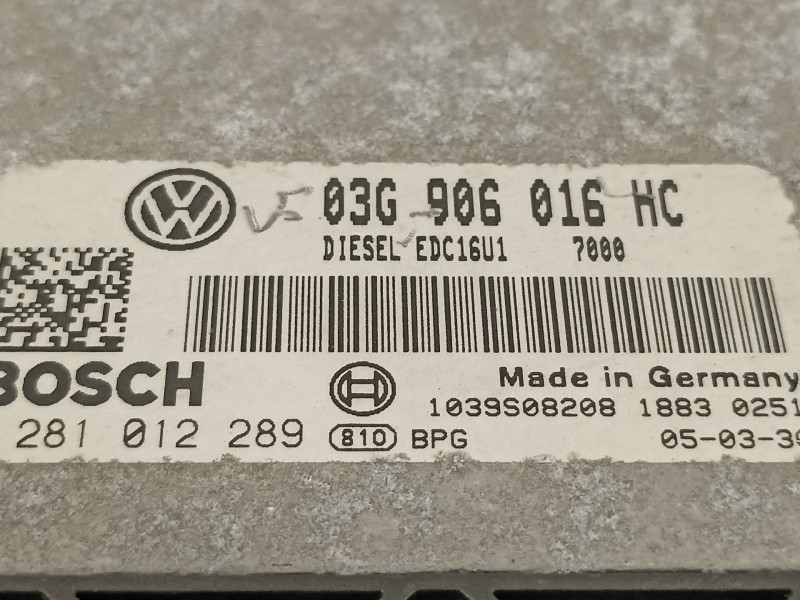 Recambio de centralita motor uce para seat altea (5p1) reference referencia OEM IAM 03G906016HC  