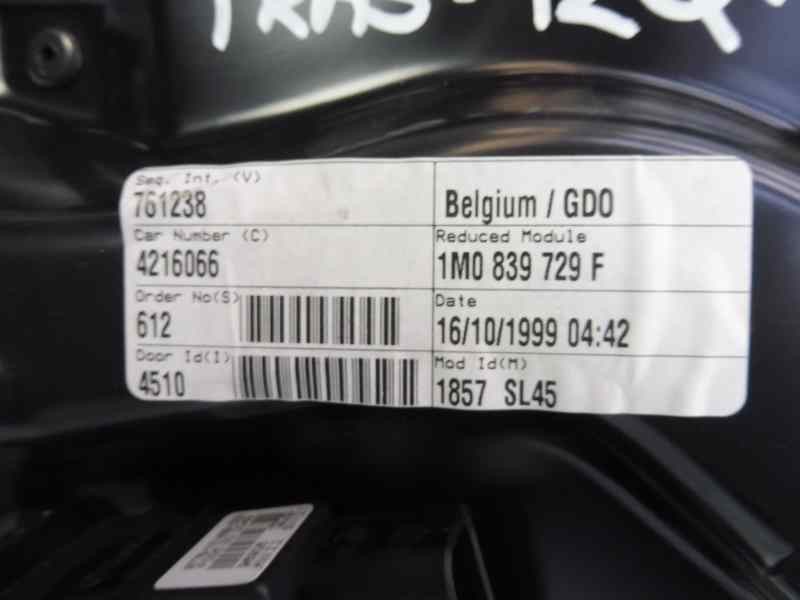 Recambio de elevalunas trasero izquierdo para seat toledo (1m2) select referencia OEM IAM 1M0839729F 1J4959811C 