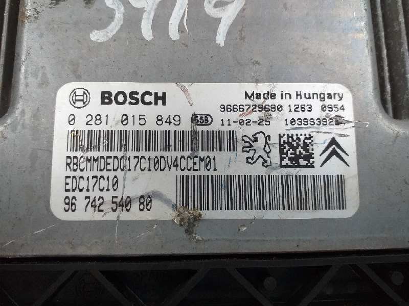 Recambio de centralita motor uce para citroën c3 selection referencia OEM IAM 9674254080 0281015849 9666729680