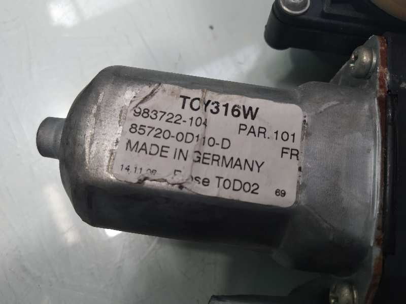 Recambio de elevalunas delantero izquierdo para toyota yaris active referencia OEM IAM 983722104 857020D110 