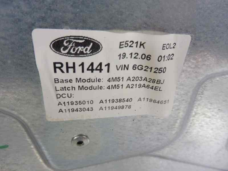 Recambio de elevalunas delantero derecho para ford focus berlina (cap) ambiente (d) referencia OEM IAM 4M51A203A28BJ 4M51A219A64