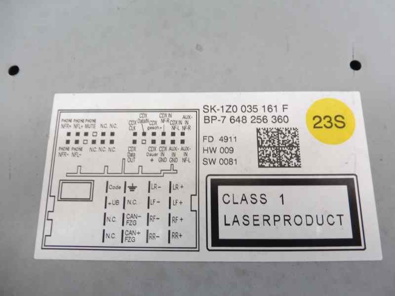 Recambio de sistema audio / radio cd para skoda octavia berlina (1z3) ambition referencia OEM IAM 1Z0035161F  