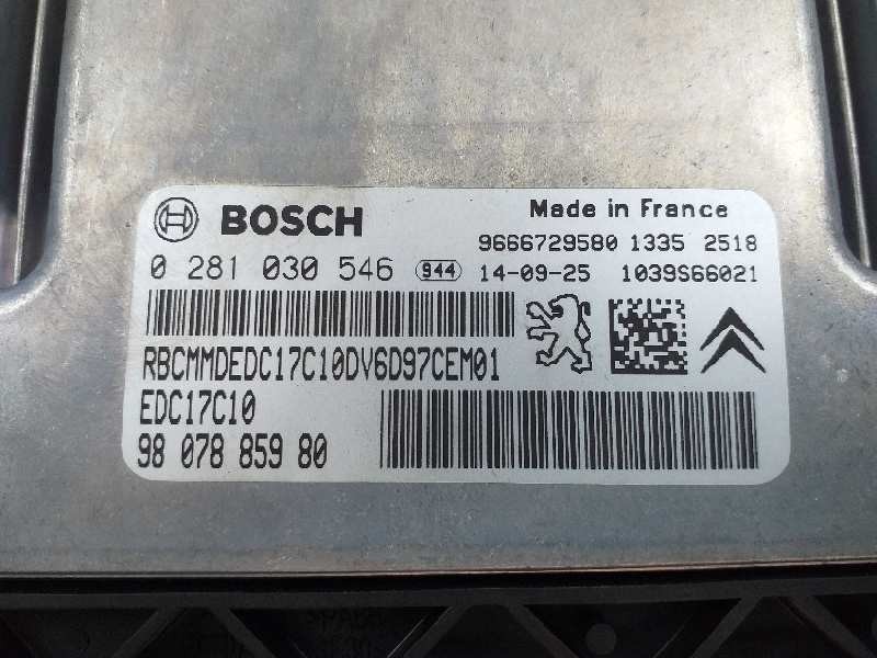 Recambio de centralita motor uce para peugeot partner kombi active referencia OEM IAM 9807885980 0281030546 9666729580