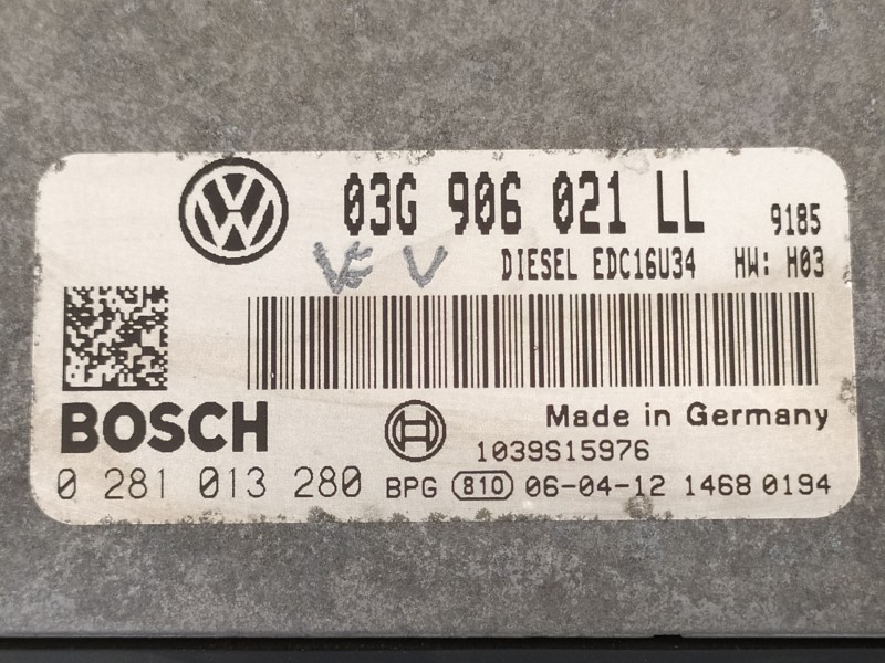 Recambio de centralita motor uce para seat leon (1p1) comfort limited referencia OEM IAM 03G906021LL 0281013280 