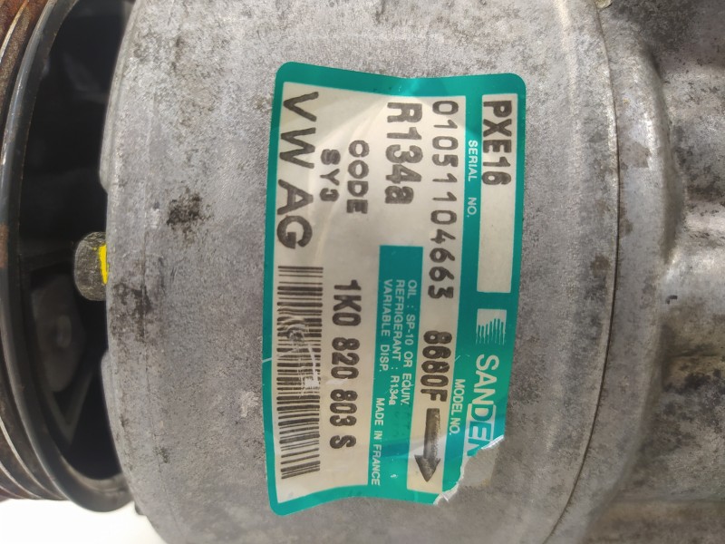 Recambio de compresor aire acondicionado para seat leon (1p1) comfort limited referencia OEM IAM 1K0820803S  