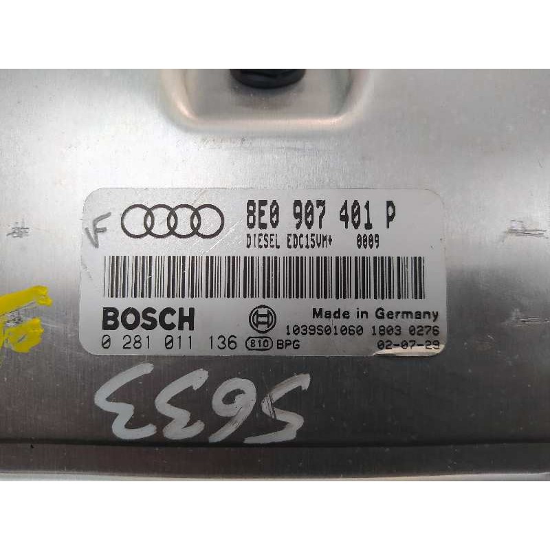 Recambio de centralita motor uce para audi a6 berlina (4b2) 2.5 tdi referencia OEM IAM 8E0907401P 0281011136 
