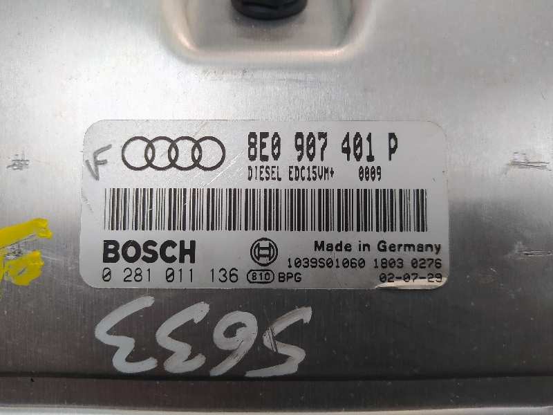 Recambio de centralita motor uce para audi a6 berlina (4b2) 2.5 tdi referencia OEM IAM 8E0907401P 0281011136 