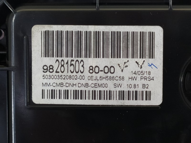 Recambio de cuadro instrumentos para peugeot 3008 allure referencia OEM IAM 9828150380  