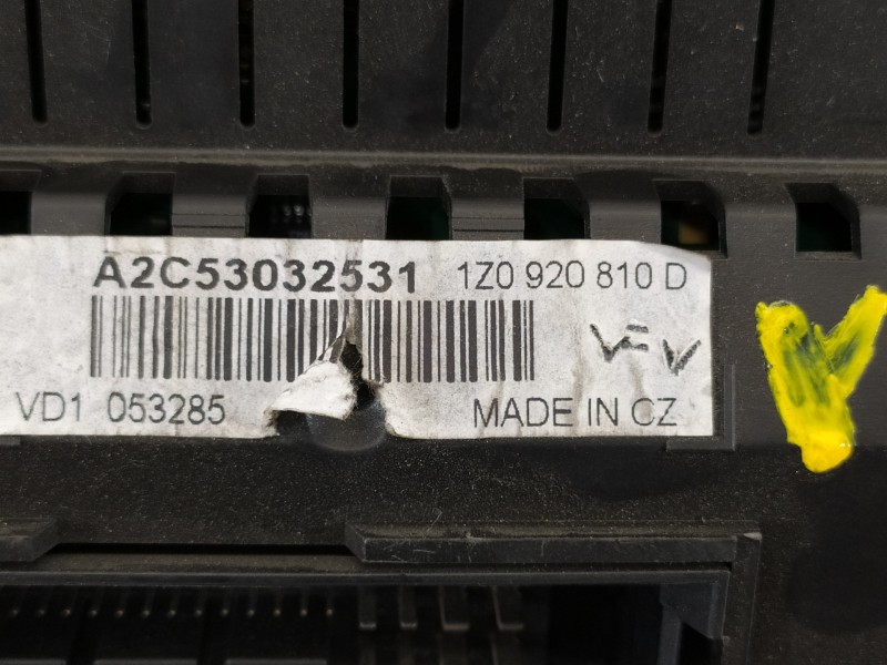 Recambio de cuadro instrumentos para skoda octavia berlina (1z3) elegance referencia OEM IAM 1Z0920810D  