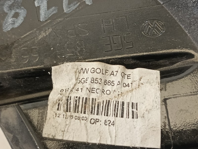 Recambio de rejilla paragolpes izquierda para volkswagen golf vii lim. gte referencia OEM IAM 5GE853665A  