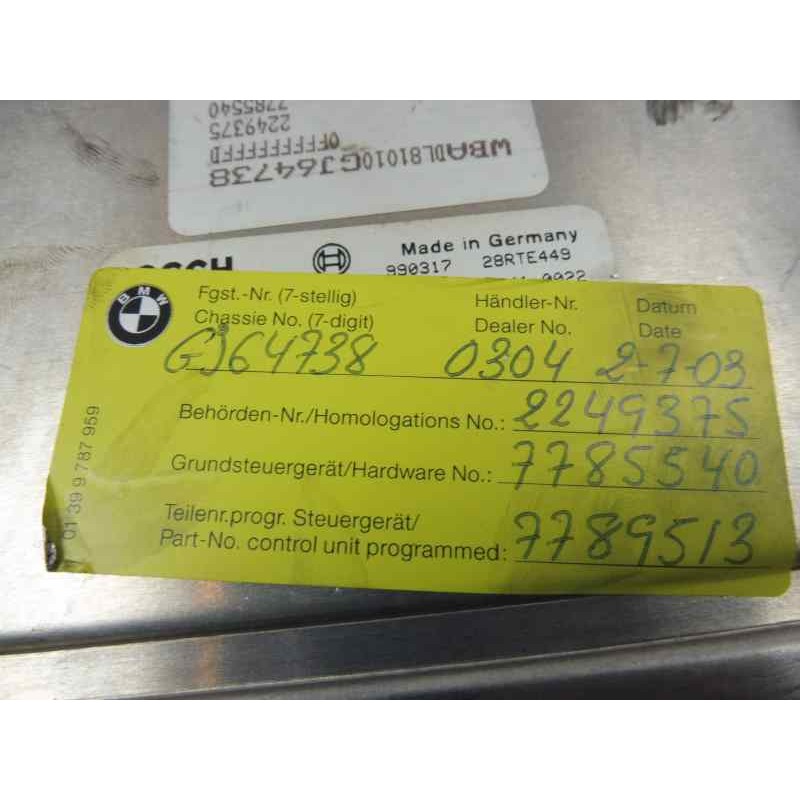 Recambio de centralita motor uce para bmw serie 5 berlina (e39) 530d referencia OEM IAM 7785595 7785540 7789513