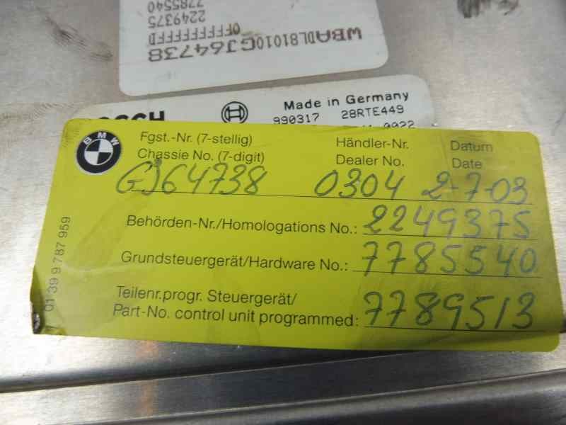Recambio de centralita motor uce para bmw serie 5 berlina (e39) 530d referencia OEM IAM 7785595 7785540 7789513