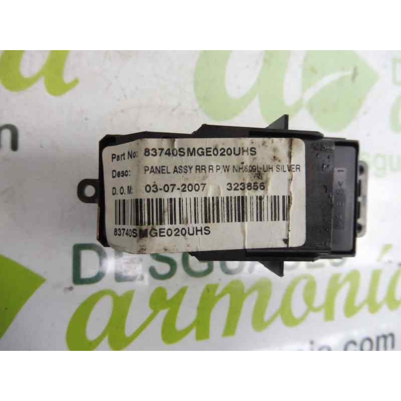 Recambio de mando elevalunas trasero derecho para honda civic berlina 5 (fk) 2.2 i-ctdi executive referencia OEM IAM 35770SMGE02