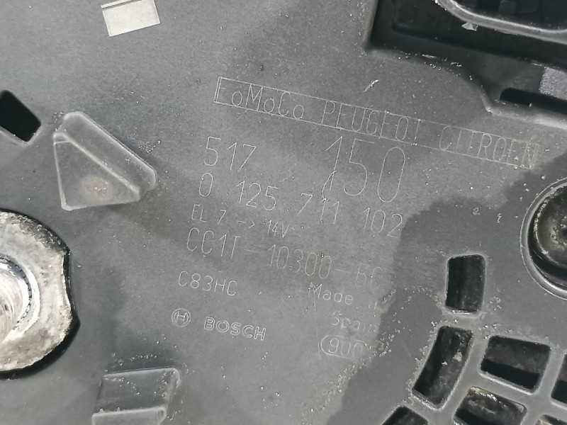 Recambio de alternador para citroën jumper caja abierta (06.2006 =>) 33 l1 hdi 130 fap referencia OEM IAM CC1T10300BC  