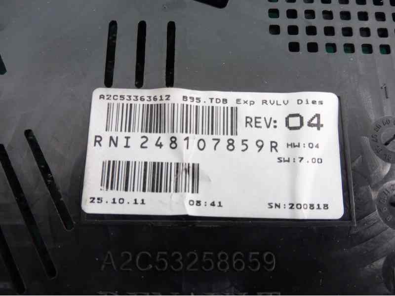 Recambio de cuadro instrumentos para renault megane iii berlina 5 p emotion referencia OEM IAM 248107859R A2C53363612 