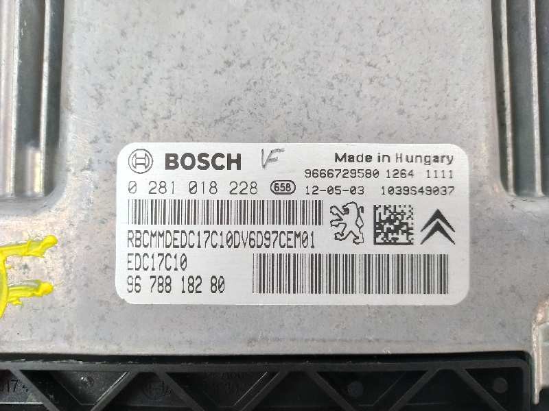 Recambio de centralita motor uce para citroën berlingo cuadro l1 referencia OEM IAM 9678818280 0281018228 