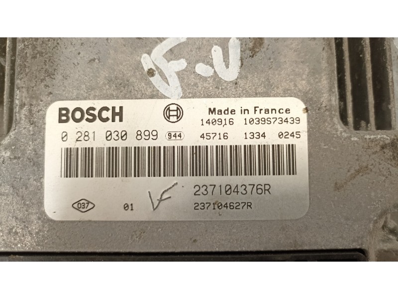 Recambio de centralita motor uce para renault kangoo profesional referencia OEM IAM 237104376R 0281030899 