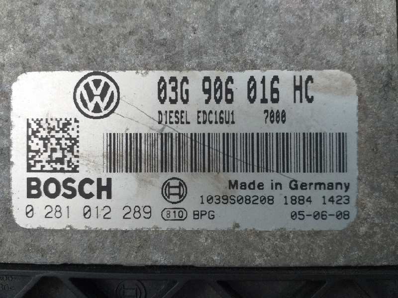 Recambio de centralita motor uce para seat altea (5p1) hot referencia OEM IAM 03G906016HC 0281012289 