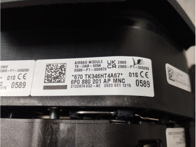 Recambio de kit airbag para seat arona xperience referencia OEM IAM 6F1857075 5QF959655 6F0880201