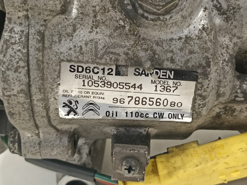 Recambio de compresor aire acondicionado para citroën berlingo cuadro x referencia OEM IAM 9678656080  