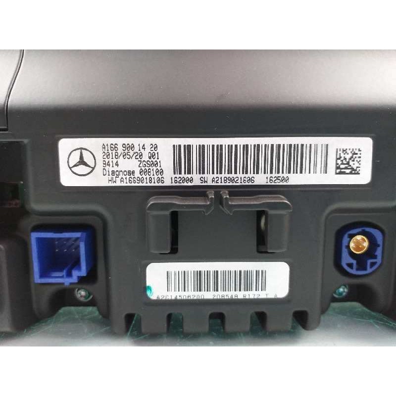Recambio de pantalla multifuncion para mercedes-benz clase b (w246) b 200 cdi (246.208) referencia OEM IAM A1669001420 A21890216