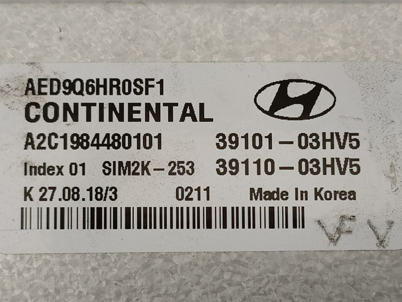 Recambio de centralita motor uce para hyundai ioniq elektro referencia OEM IAM 3910103HV5 A2C1984480101 3911003HV5