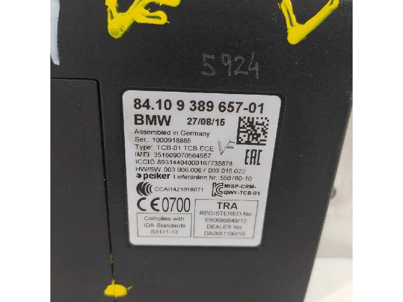 Recambio de modulo electronico para bmw serie x1 (f48) xdrive20d sport line referencia OEM IAM 84109389657  