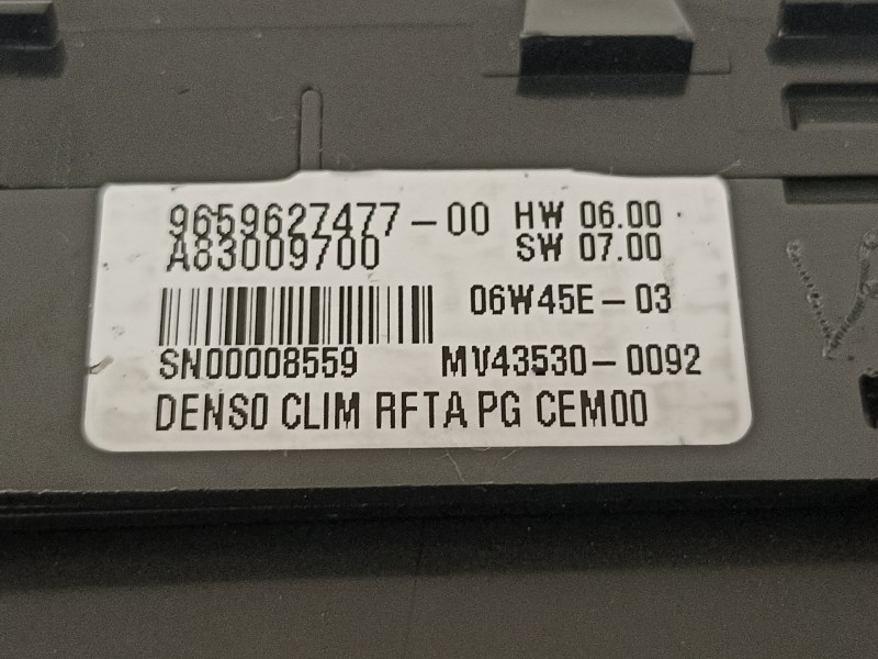 Recambio de mando climatizador para citroën c4 grand picasso exclusive referencia OEM IAM 9659627477  