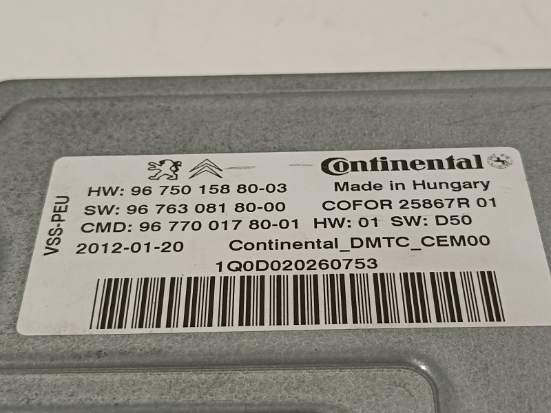 Recambio de centralita start / stop para peugeot 508 business line referencia OEM IAM 9678656380 5600VR 