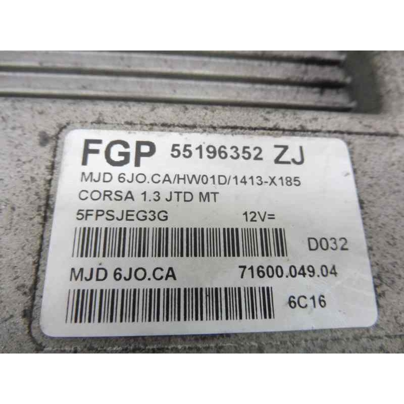 Recambio de centralita motor uce para opel corsa c blue line referencia OEM IAM 55196352ZJ 7160004905 5FPSJEG3G