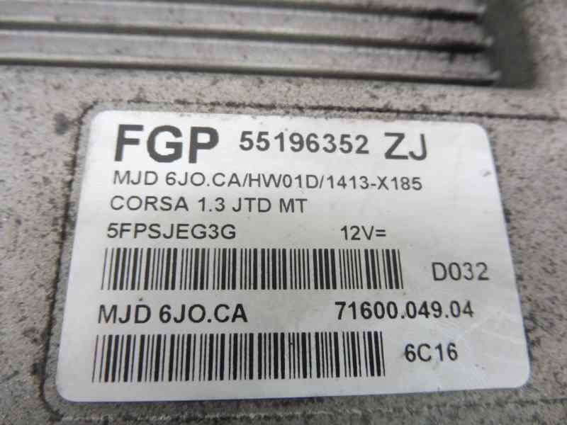 Recambio de centralita motor uce para opel corsa c blue line referencia OEM IAM 55196352ZJ 7160004905 5FPSJEG3G