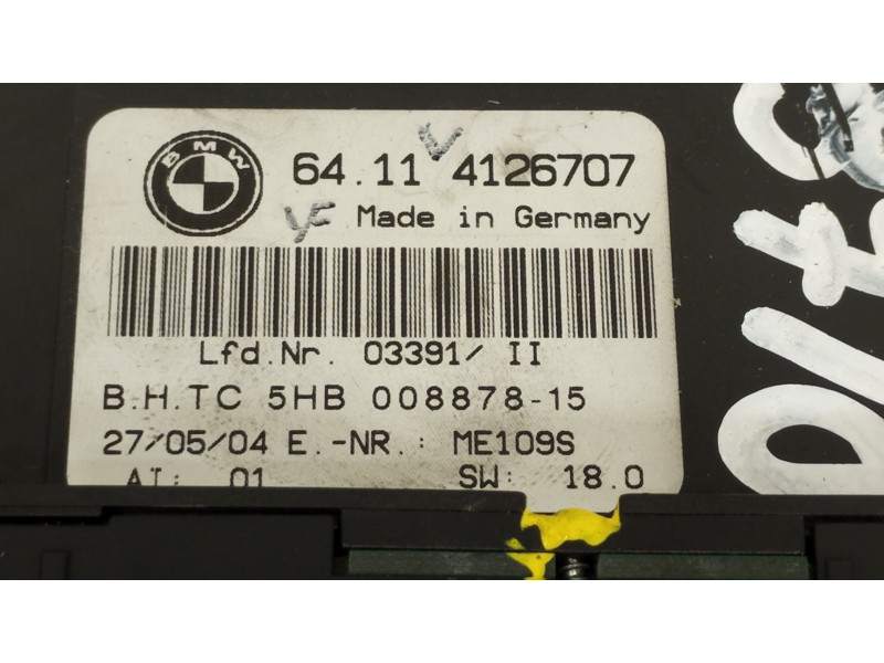 Recambio de mando climatizador para bmw serie 3 touring (e46) 318i referencia OEM IAM 64114126707  
