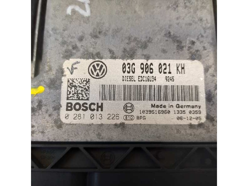 Recambio de centralita motor uce para volkswagen jetta (1k2) 1.9 tdi referencia OEM IAM 03G906021KH 0281013226 