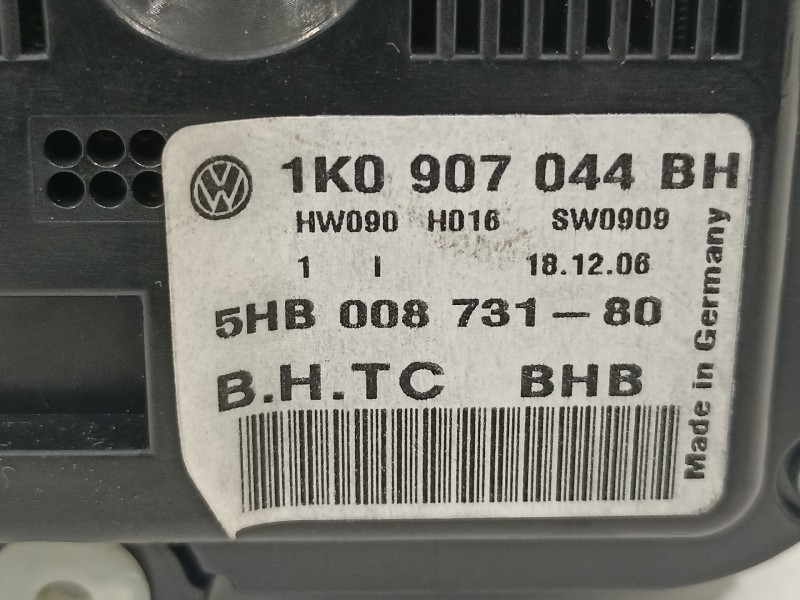 Recambio de mando climatizador para volkswagen jetta (1k2) 1.9 tdi referencia OEM IAM 1K0907044BH  